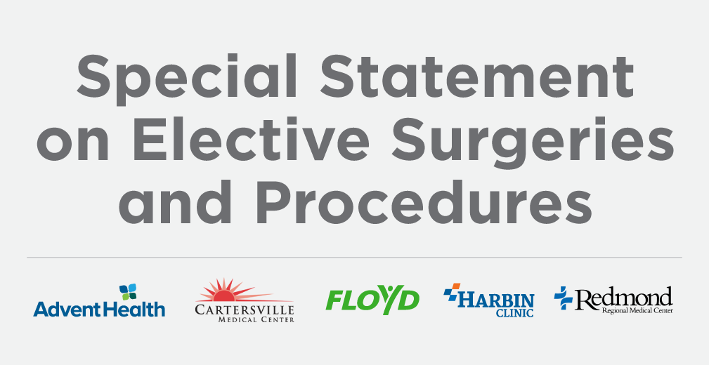 ​Local Hospitals and Healthcare Providers Rescheduling Non-essential Surgeries and Procedures to Mitigate Risk of Further COVID-19 Community Spread