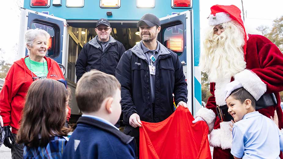 Atrium Health Floyd EMS Again Helps Gather Toys for Tots